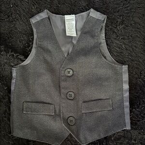 George Charcoal Button-Up Vest